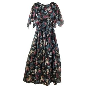 Acclaim Seymour Levy Floral Maxi Dress Vintage Party Cocktail Formal 22.5